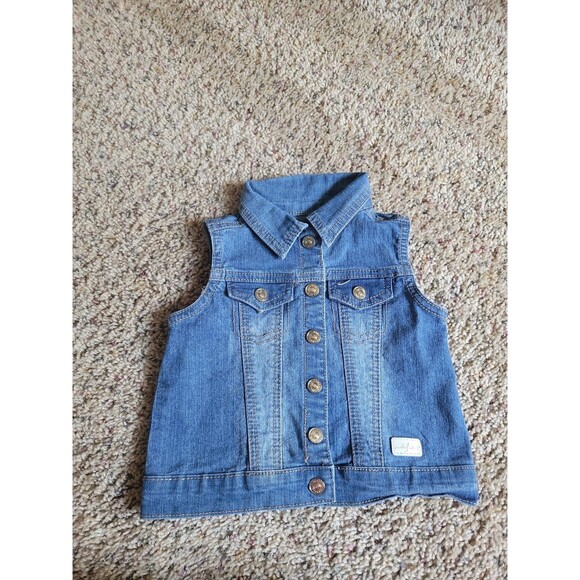 Girls 12 months 7 for all Mankind denim vest - Picture 1 of 4